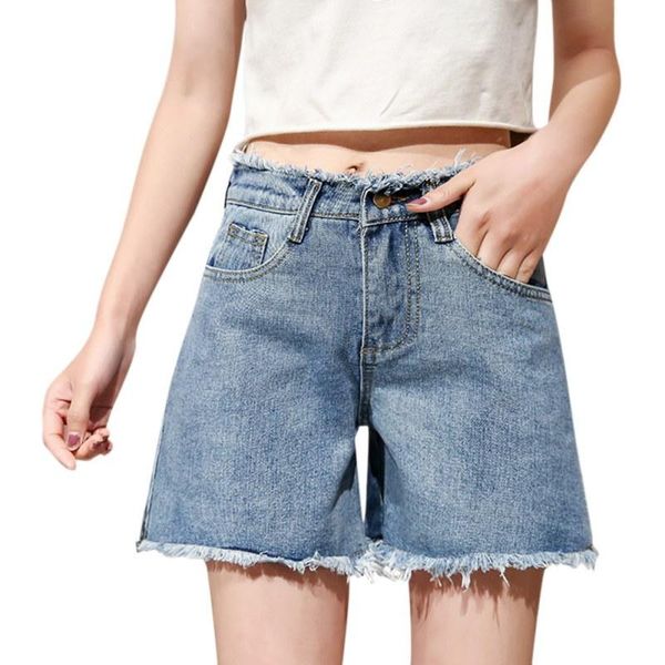 women's shorts 2021 summer high waist denim fashion tassel pockets wide leg female solid color casual short jeans for women, White;black
women's shorts 2021 summer high waist denim fashion tassel pockets wide leg female solid color casual short jeans for women, White;black