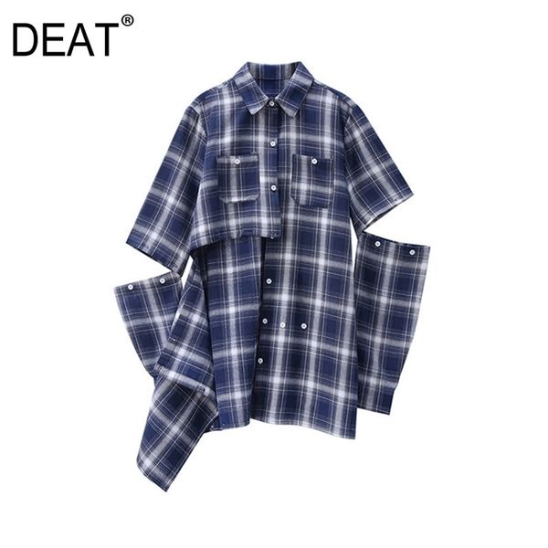 deat spring new arrival fashion plaid turn-down collar single breasted pockets hollow casual women shirt lady kb965 210410, White
deat spring new arrival fashion plaid turn-down collar single breasted pockets hollow casual women shirt lady kb965 210410, White