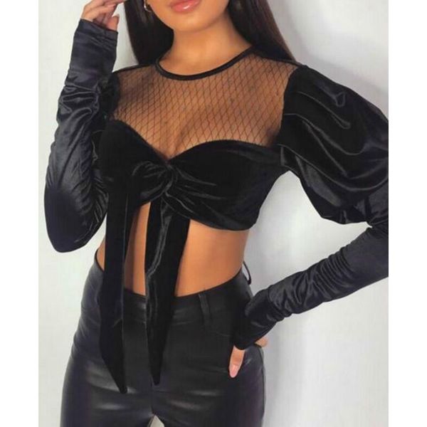 women puff sleeve mesh night club crew neck pullover black blouse shirts cropped tee women's blouses &, White
women puff sleeve mesh night club crew neck pullover black blouse shirts cropped tee women's blouses &, White