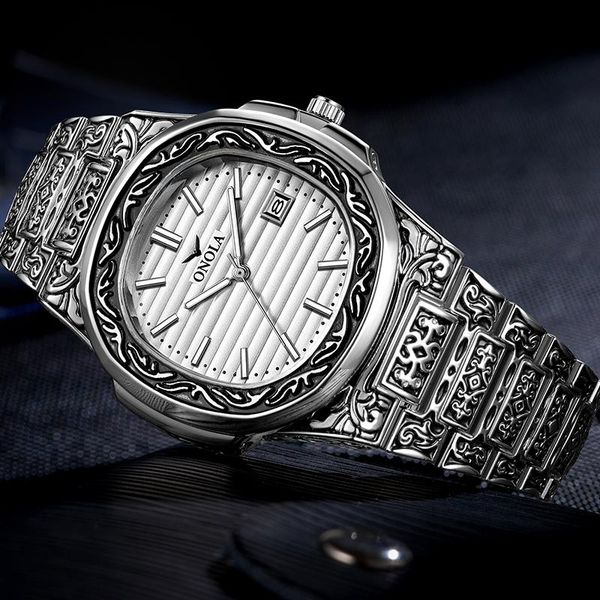 wristwatches 2021 watches male brand men's luxury fashion gifts for man waterproof watch retro design carved band wristwatch horloges, Slivery;brown
wristwatches 2021 watches male brand men's luxury fashion gifts for man waterproof watch retro design carved band wristwatch horloges, Slivery;brown