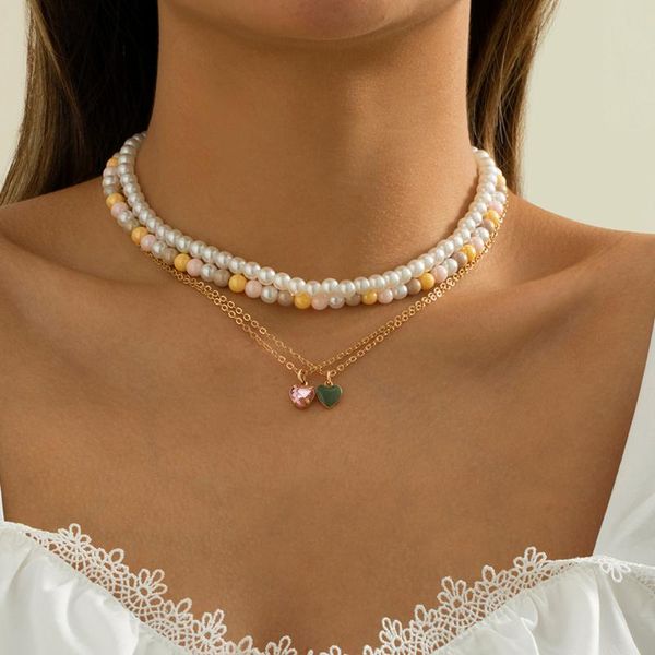 chains ingemark kpop crystal heart pendant necklace for women collares wededing imitation pearl small oil love chain y2k jewelry, Silver
chains ingemark kpop crystal heart pendant necklace for women collares wededing imitation pearl small oil love chain y2k jewelry, Silver