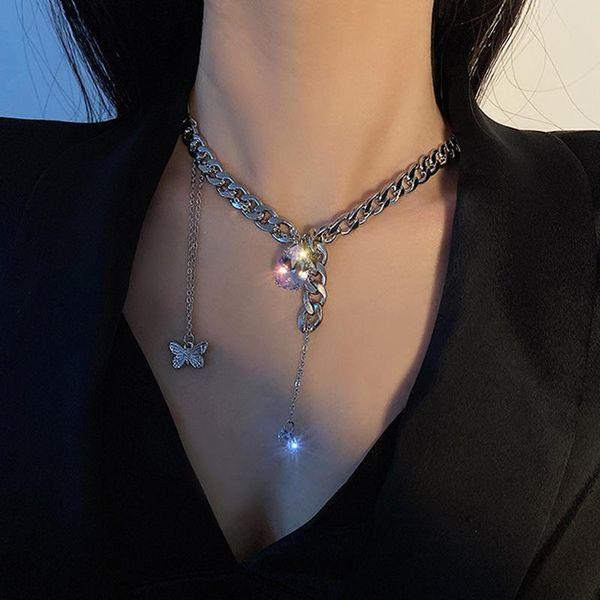 chokers lovoacc trendy shiny water drop cz zircon pendant necklace for women chunky curb chain tassel butterfly choker necklaces gifts, Golden;silver
chokers lovoacc trendy shiny water drop cz zircon pendant necklace for women chunky curb chain tassel butterfly choker necklaces gifts, Golden;silver
