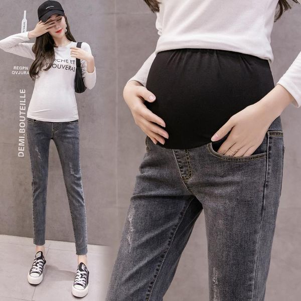 maternity bottoms pregnant women pants jeans spring style small feet slim body support stomach high stretch, White
maternity bottoms pregnant women pants jeans spring style small feet slim body support stomach high stretch, White