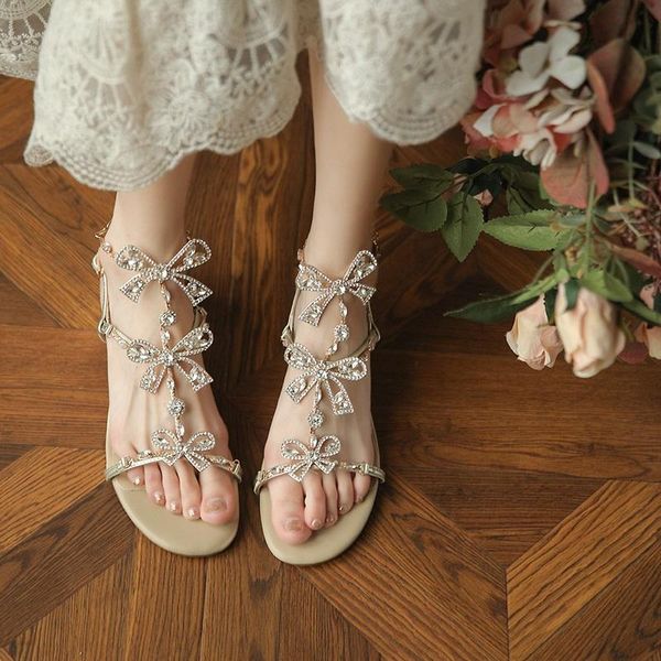 runway summer shoes designer women party rhinestones bow striped gold luxury hollow fashion flat sandals zapatos de mujer, Black
runway summer shoes designer women party rhinestones bow striped gold luxury hollow fashion flat sandals zapatos de mujer, Black