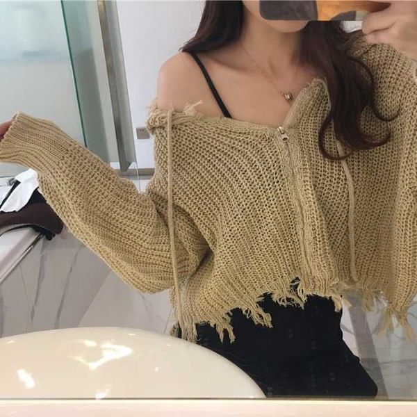 spring zipper tassel fashion jacket women hollow cardigan women loose and versatile short coat office lady clothes 210527, Black;brown
spring zipper tassel fashion jacket women hollow cardigan women loose and versatile short coat office lady clothes 210527, Black;brown