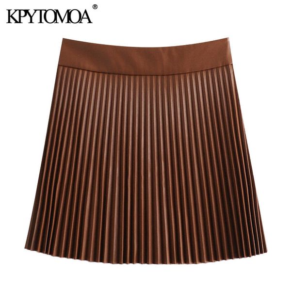 kpytomoa women chic fashion pleated faux leather mini skirt vintage with metal snap buttons female skirts mujer 210323, Black
kpytomoa women chic fashion pleated faux leather mini skirt vintage with metal snap buttons female skirts mujer 210323, Black