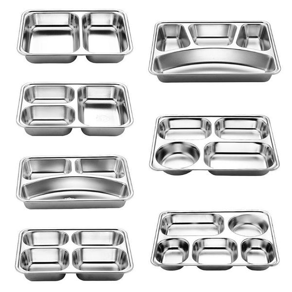 dinnerware sets 3/5/4 section stainless steel divided dinner tray lunch container plate for school canteen
dinnerware sets 3/5/4 section stainless steel divided dinner tray lunch container plate for school canteen