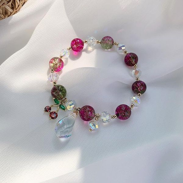 charm bracelets minar 2021 summer romantic purple contrast color crystal for women girls clear beaded elastic bracelet accessories, Golden;silver
charm bracelets minar 2021 summer romantic purple contrast color crystal for women girls clear beaded elastic bracelet accessories, Golden;silver