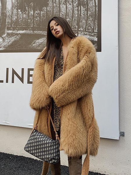 women's fur & faux love imported full leather long coat for young women in sunset winter coats, Black
women's fur & faux love imported full leather long coat for young women in sunset winter coats, Black