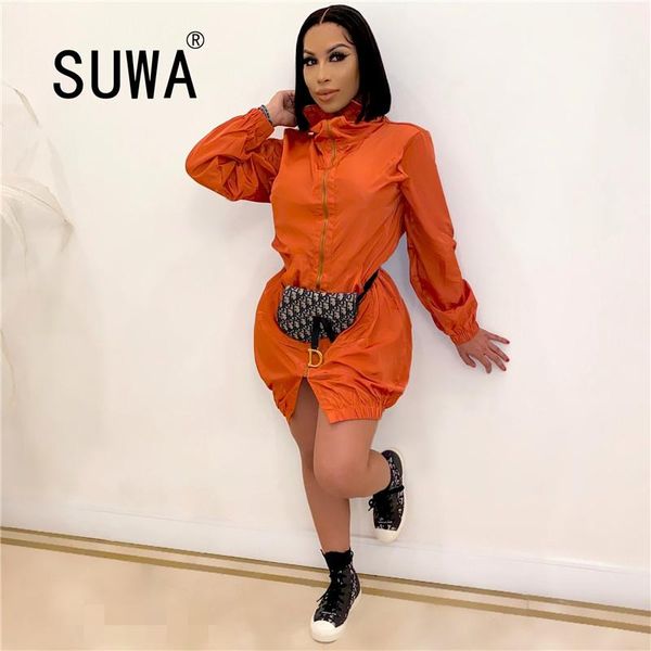 solid women dresses high neck long sleeve zipper cardigan bodycon mini dress for streetwear 2021 autumn casual, Black;gray
solid women dresses high neck long sleeve zipper cardigan bodycon mini dress for streetwear 2021 autumn casual, Black;gray
