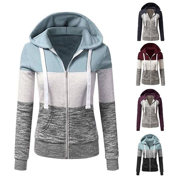 women's hoodies & sweatshirts women autumn winter long sleeve hoody ladies zipper pocket patchwork hooded sweatshirt female outwear, Black
women's hoodies & sweatshirts women autumn winter long sleeve hoody ladies zipper pocket patchwork hooded sweatshirt female outwear, Black