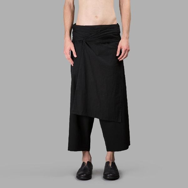 men's pants 2021 clothing gd hair stylist catwalk fashion loose culottes skirt costume plus size stage costumes 27-44, Black
men's pants 2021 clothing gd hair stylist catwalk fashion loose culottes skirt costume plus size stage costumes 27-44, Black