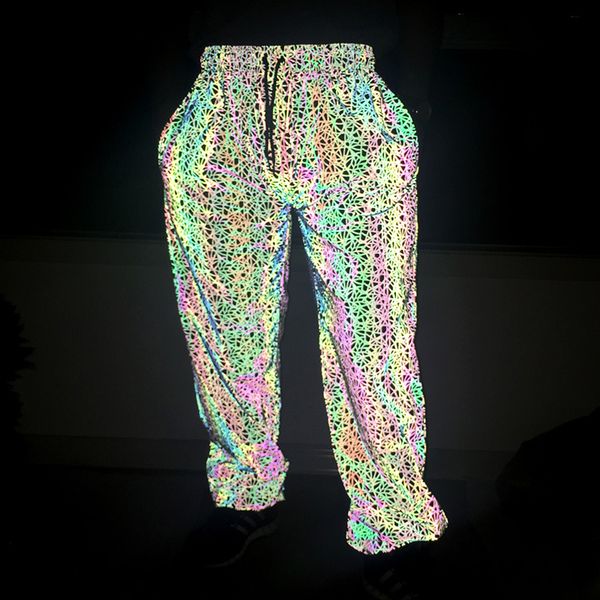 pants fashionable the ins random pattern colorful reflective men's and women's casual luminous sports, Black
pants fashionable the ins random pattern colorful reflective men's and women's casual luminous sports, Black