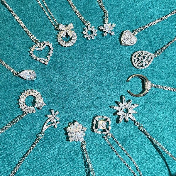 pendant necklaces 12 pcs/lot female wedding accessories shiny clear zircon crystal snowflake necklace for women, Silver
pendant necklaces 12 pcs/lot female wedding accessories shiny clear zircon crystal snowflake necklace for women, Silver