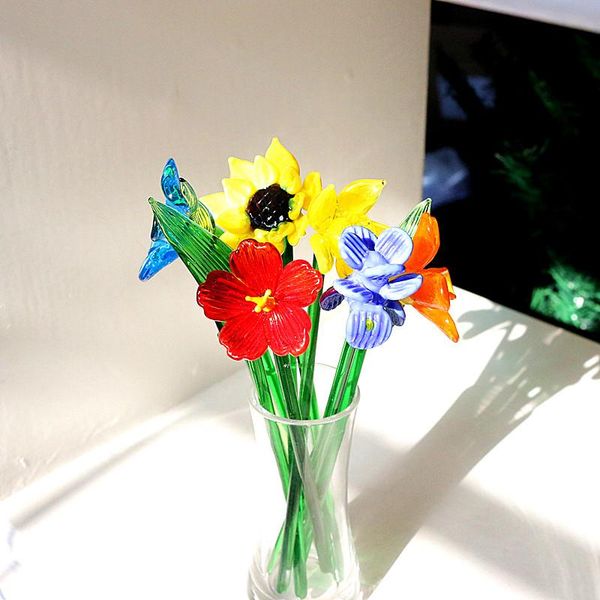 handmade colorful murano glass flower craft figurine wedding valentine's day favors gifts table miniature vase decor ornaments decorati
handmade colorful murano glass flower craft figurine wedding valentine's day favors gifts table miniature vase decor ornaments decorati