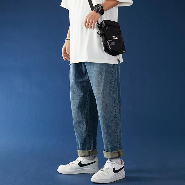 men's jeans spring clothing pants 2021 trend nostalgic blue fashion casual loose straight wide-leg drape overalls
men's jeans spring clothing pants 2021 trend nostalgic blue fashion casual loose straight wide-leg drape overalls