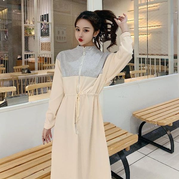 maternity dresses pregnant women autumn clothing cotton thickened hoodie dress long splicing girdle adjustable drawstring versatile women�, White
maternity dresses pregnant women autumn clothing cotton thickened hoodie dress long splicing girdle adjustable drawstring versatile women�, White