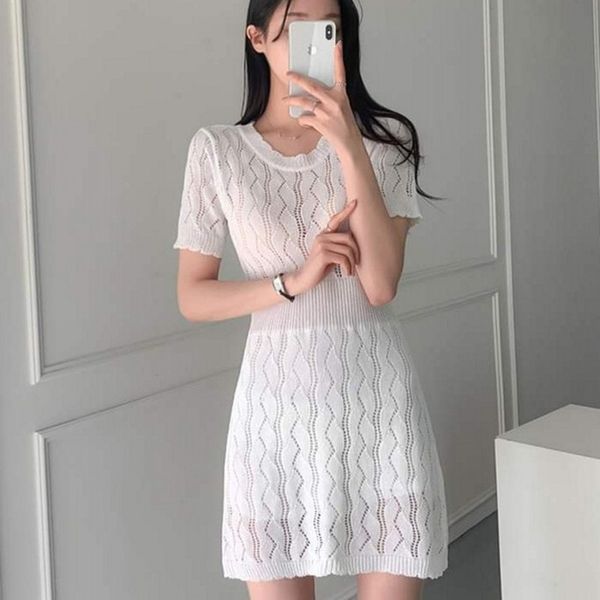 zawfl women o neck mini short dress french elegant hollow out knit vestidos summer style slim fit sleeve dresses 210525, Black;gray
zawfl women o neck mini short dress french elegant hollow out knit vestidos summer style slim fit sleeve dresses 210525, Black;gray