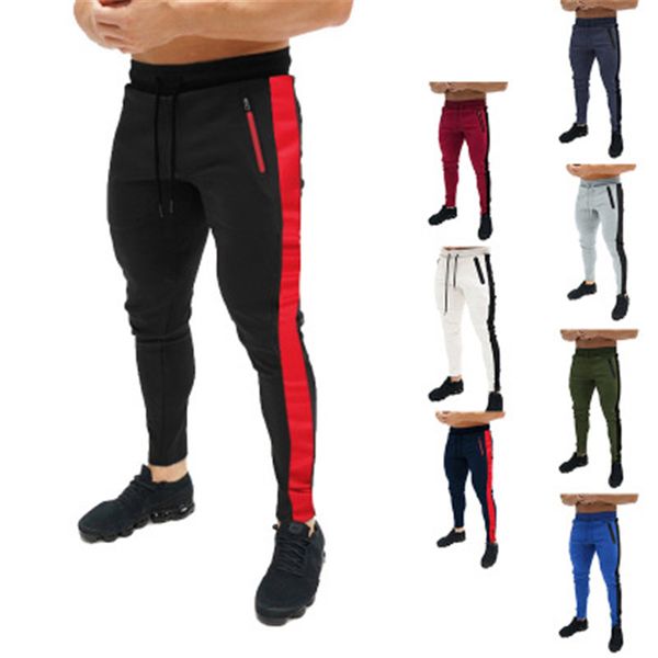 men's mens splicing colors sports pants fashion occident trend fitness middle waist skinny sweatpants spring male drawstring casual sli, Black
men's mens splicing colors sports pants fashion occident trend fitness middle waist skinny sweatpants spring male drawstring casual sli, Black