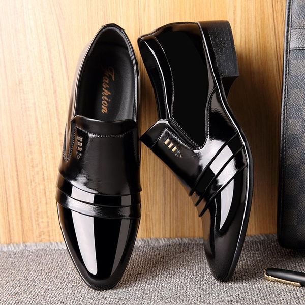 dress shoes men plus size 38-46 businessleather flat breathable slip on formal office, Black
dress shoes men plus size 38-46 businessleather flat breathable slip on formal office, Black