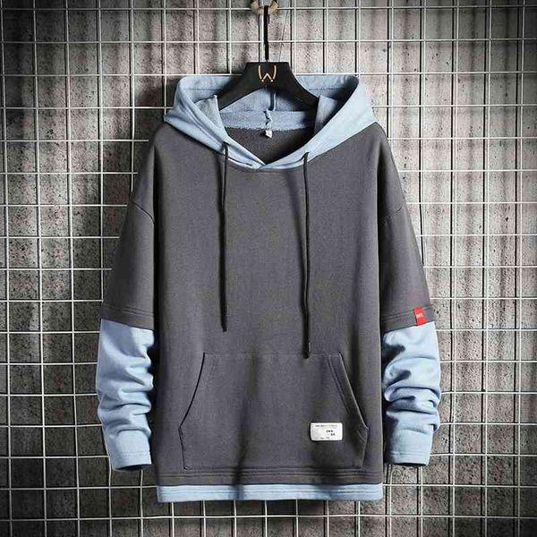 men's hoodies patchwork outwear harajuku hoodie men fashion clothing autumn men pullover high street casual wear 211217, Black
men's hoodies patchwork outwear harajuku hoodie men fashion clothing autumn men pullover high street casual wear 211217, Black