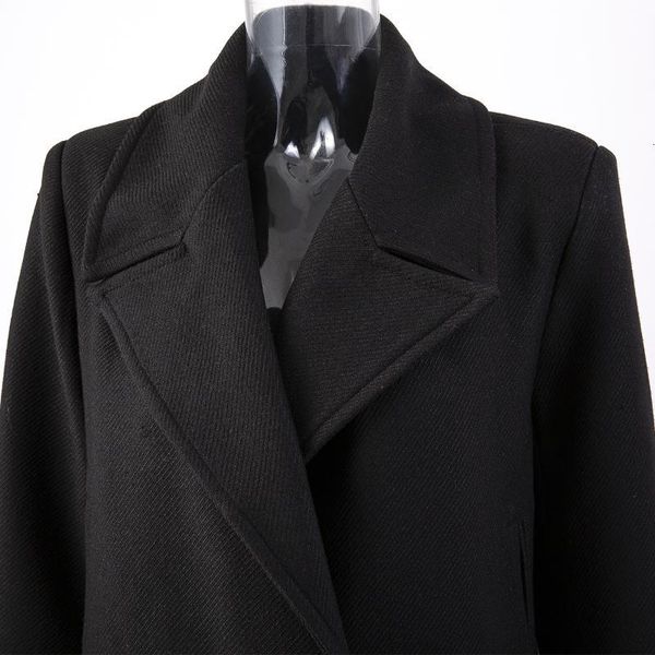 women's wool & blends street personality fashion black coat medium length loose double breasted slim lapel long overcoat winter ee30 gb
women's wool & blends street personality fashion black coat medium length loose double breasted slim lapel long overcoat winter ee30 gb