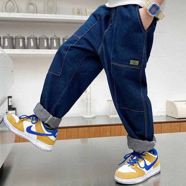 jeans kids casual dark blue pants for boys 5-14y loose denim trousers children clothing spring autumn
jeans kids casual dark blue pants for boys 5-14y loose denim trousers children clothing spring autumn