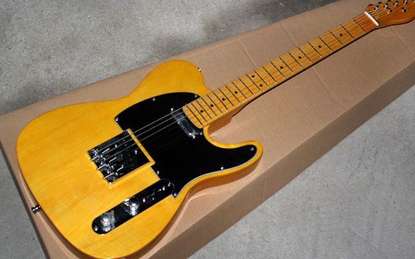 fixed bridge electric guitar in deep yellow retro color
fixed bridge electric guitar in deep yellow retro color
