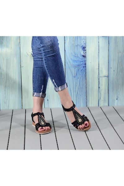 sandals women's soft outsole fashion, Black 
sandals women's soft outsole fashion, Black