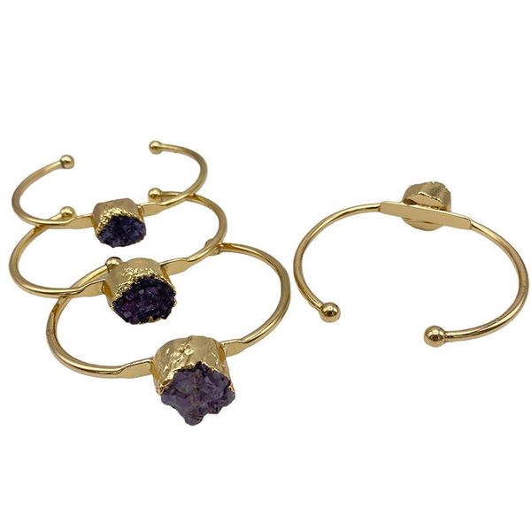 bangle genuine amethysts women irregular natural raw druzy cuff style healing crystal unique design lady gift, Black
bangle genuine amethysts women irregular natural raw druzy cuff style healing crystal unique design lady gift, Black
