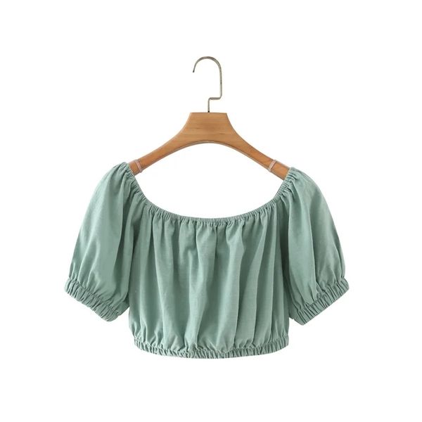 summer women slash neck linen short blouse female puff sleeve shirt casual lady slim crop blusas s8976 210430, White
summer women slash neck linen short blouse female puff sleeve shirt casual lady slim crop blusas s8976 210430, White