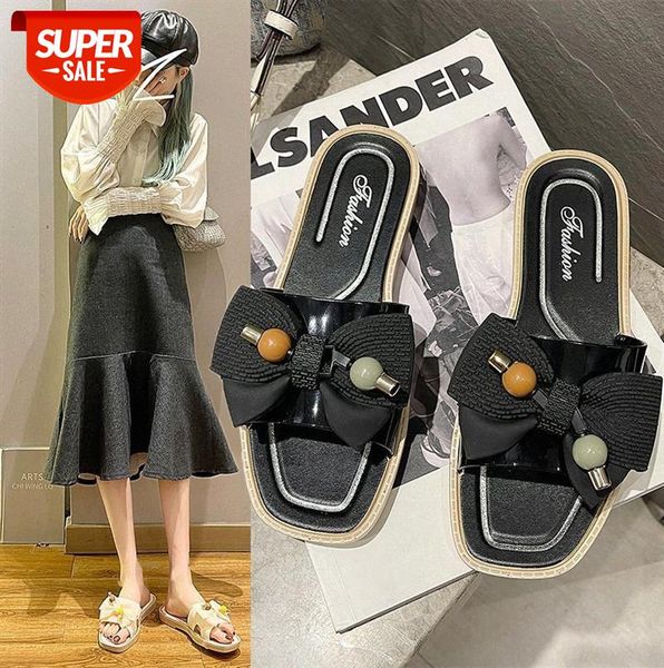 gentle fairy style sandals and slippers for women's outer wear, flat home flip-flops #mc6z, Black
gentle fairy style sandals and slippers for women's outer wear, flat home flip-flops #mc6z, Black