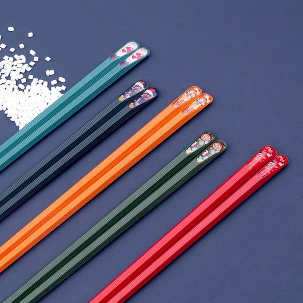 chopsticks 5 pairs japanese with pointed tip non-slip metal + -grade plastic sticks high temperature resistant sushi
chopsticks 5 pairs japanese with pointed tip non-slip metal + -grade plastic sticks high temperature resistant sushi