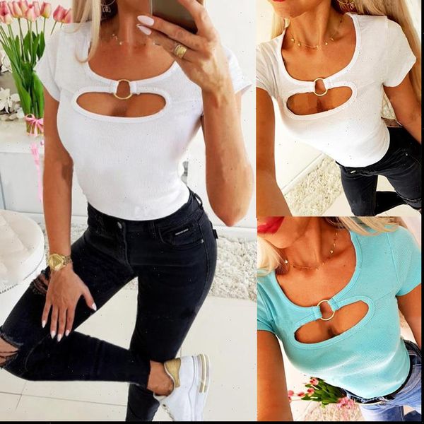 fashion round neck womens shirts solid color hollow out short sleeve women blouse summer shirt, White
fashion round neck womens shirts solid color hollow out short sleeve women blouse summer shirt, White