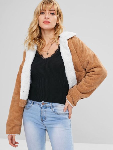 women's jackets zaful drop shoulder pocket fleece corduroy button embellished wide-waist full sleeve solid women jacket, Black;brown
women's jackets zaful drop shoulder pocket fleece corduroy button embellished wide-waist full sleeve solid women jacket, Black;brown