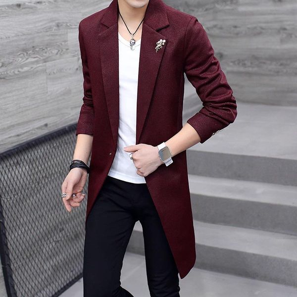 men's suits & blazers men spring autumn thin youth korean version slim in long style suit logo coat trend windbreaker male, White;black
men's suits & blazers men spring autumn thin youth korean version slim in long style suit logo coat trend windbreaker male, White;black