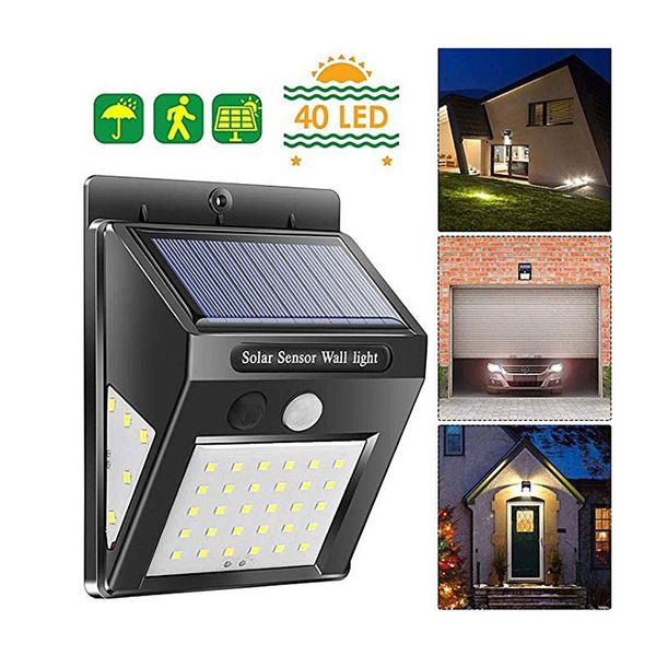 solar lamps 3 sided 40 led light outdoor lamp 270° pir motion sensor powered sunlight street for garden decoration
solar lamps 3 sided 40 led light outdoor lamp 270° pir motion sensor powered sunlight street for garden decoration