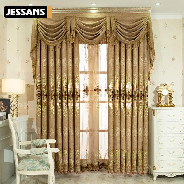curtain & drapes european style embroidered chenille curtains for living room gold silk ribbon dining bedroom
curtain & drapes european style embroidered chenille curtains for living room gold silk ribbon dining bedroom
