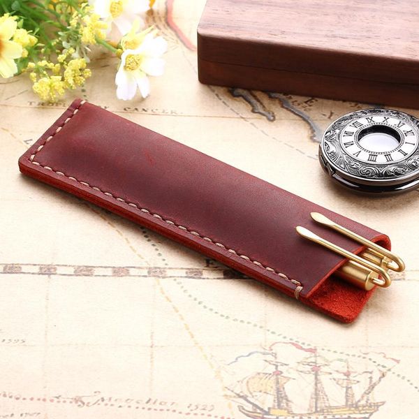 pencil bags handmade genuine leather pen bag, rustic bag holder case, vintage retro for notebook case
pencil bags handmade genuine leather pen bag, rustic bag holder case, vintage retro for notebook case