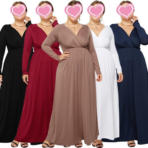 casual dresses spring autumn fashion large size evening dress deep v-neck solid color long sleeve ankle-length high waist -3xl, Black;gray
casual dresses spring autumn fashion large size evening dress deep v-neck solid color long sleeve ankle-length high waist -3xl, Black;gray
