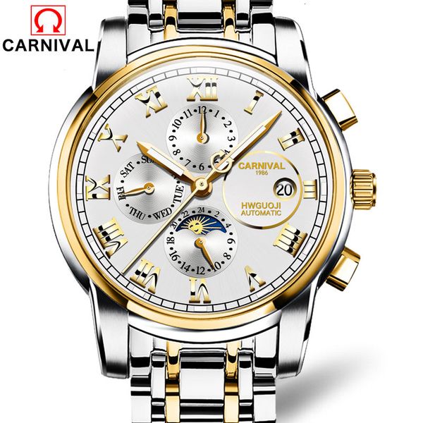 luxury brand carnaval fashion men's steel band automatic mechanical watches sports military polo clubs relogio masculino, Slivery;brown
luxury brand carnaval fashion men's steel band automatic mechanical watches sports military polo clubs relogio masculino, Slivery;brown