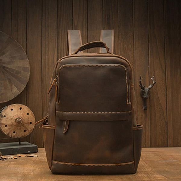 backpack handmade original crazy horse leather men's retro casual first layer business computer
backpack handmade original crazy horse leather men's retro casual first layer business computer