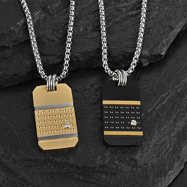 pendant necklaces tide brand stainless steel men and women couple color match military necklace, Silver
pendant necklaces tide brand stainless steel men and women couple color match military necklace, Silver
