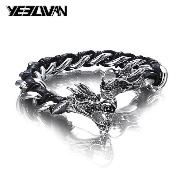 cuff classic titanium steel genuine leather rope men dragon bracelet adjustable vintage bracelets & bangles fashion jewelry mens gift, White
cuff classic titanium steel genuine leather rope men dragon bracelet adjustable vintage bracelets & bangles fashion jewelry mens gift, White