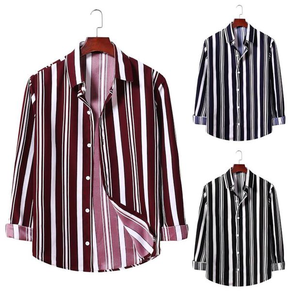 men's casual shirts autumn striped print mens shirt long sleeve hawaiian turn down collar button men dress male clothing, White;black
men's casual shirts autumn striped print mens shirt long sleeve hawaiian turn down collar button men dress male clothing, White;black