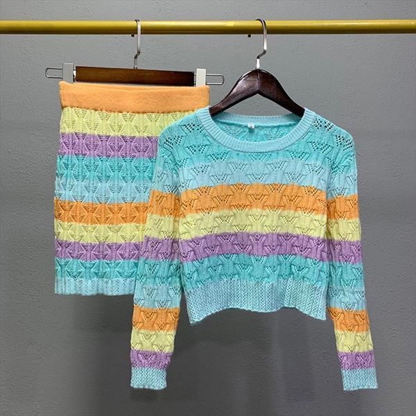 korean sweater coat mini women tracksuits skirt two piece sets fashion short colorful stripes long sleeve knitted suit, Gray
korean sweater coat mini women tracksuits skirt two piece sets fashion short colorful stripes long sleeve knitted suit, Gray