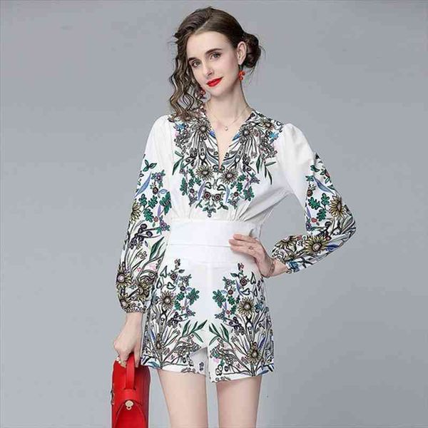 summer suits runway design vintage printed pattern lantern sleeve short shirt high waist mini shorts ladies fashion two piece, Gray
summer suits runway design vintage printed pattern lantern sleeve short shirt high waist mini shorts ladies fashion two piece, Gray