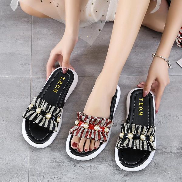 shoes slippers flat big size slides slipers women low string bead shale female beach fashion summer 2021 soft sabot luxury pu, Black
shoes slippers flat big size slides slipers women low string bead shale female beach fashion summer 2021 soft sabot luxury pu, Black