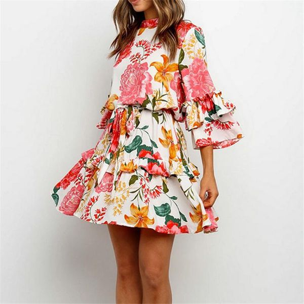 casual dresses luxury dress women floral print ruffle for holiday o-neck slim woman high waist boho soft female outfits, Black;gray
casual dresses luxury dress women floral print ruffle for holiday o-neck slim woman high waist boho soft female outfits, Black;gray