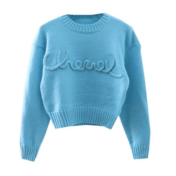 women's knits & tees autumn and winter letter embroidery pullover sweater women round neck long sleeve loose fashion trend top, White
women's knits & tees autumn and winter letter embroidery pullover sweater women round neck long sleeve loose fashion trend top, White